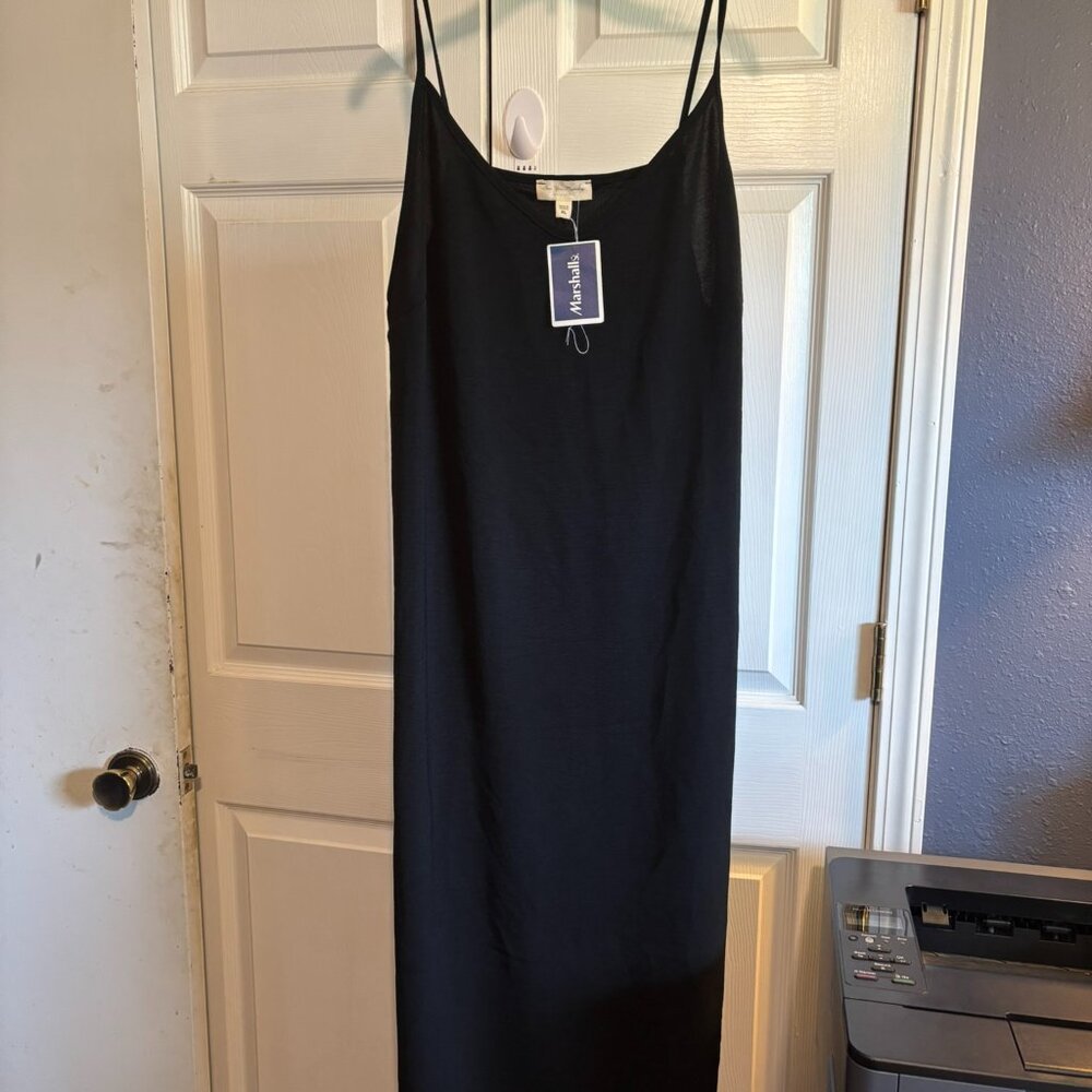 NWT See You Monday Los Angeles Women's Midi Dress Sz XL Black; Semi Sheer